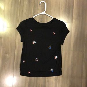 Super soft stretchy floral crop top